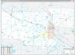 St. Cloud Metro Area Wall Map Premium Style 2026